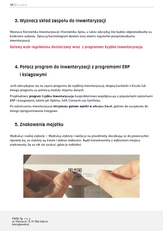 Strona ebooka nr 13 jak zrobić inwentaryzację